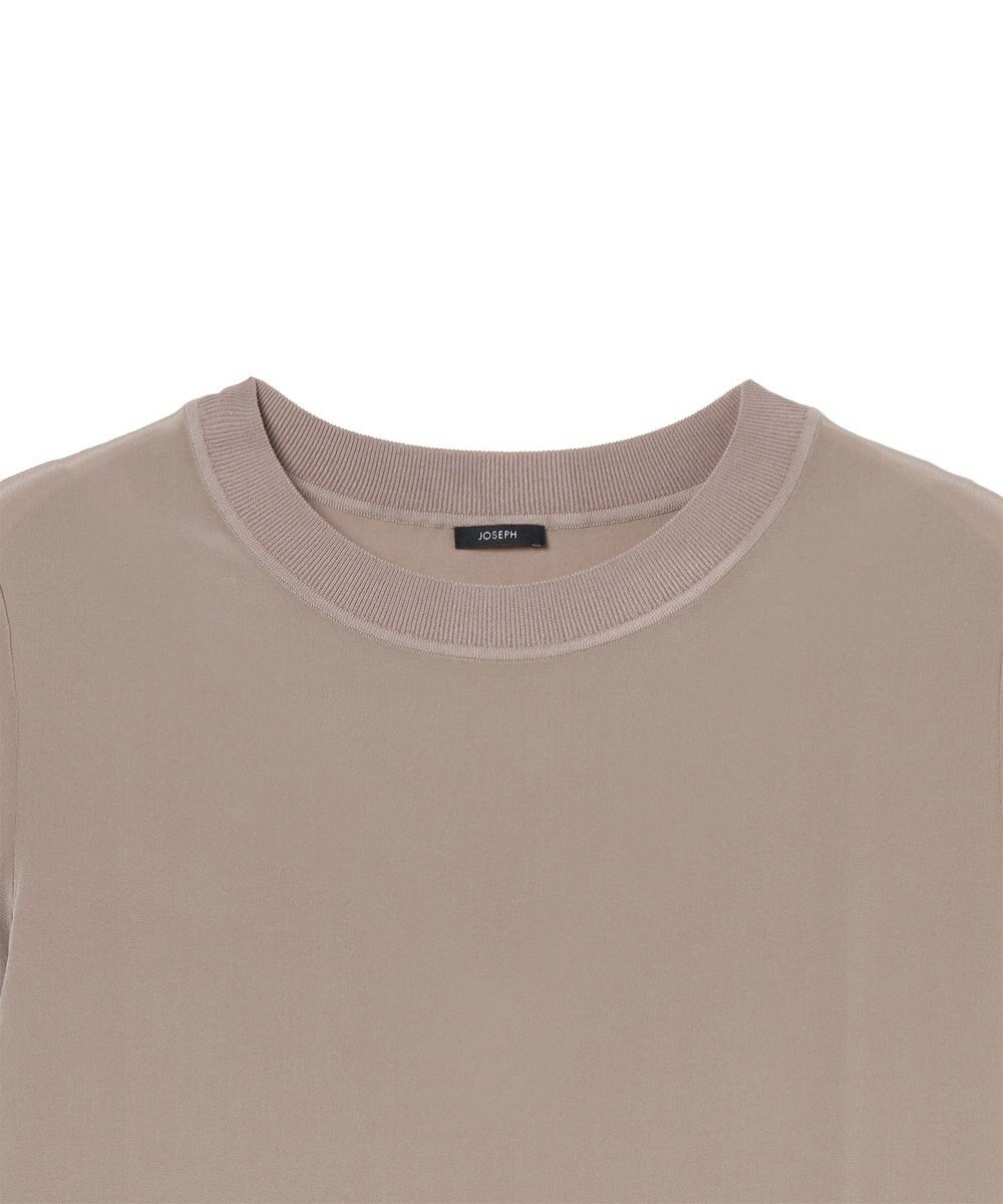 JOSEPH 【洗える】クレープ ド ソワ　ショートスリーブTEE 