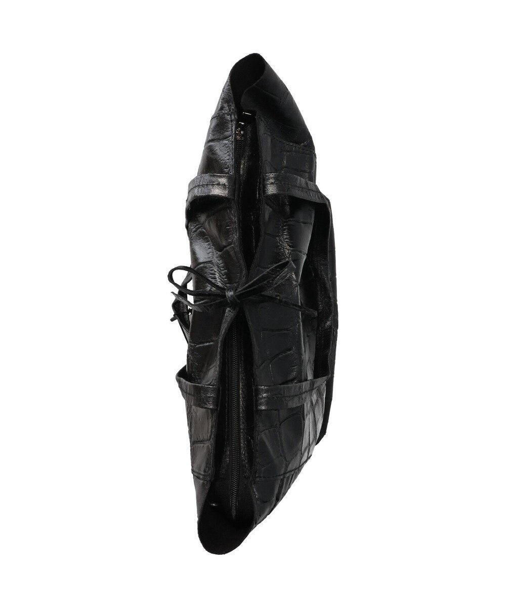 INTER-CHAUSSURES 【ANDREA CARDONE ITALI】ファスナー付き型押しレザートートバッグ 