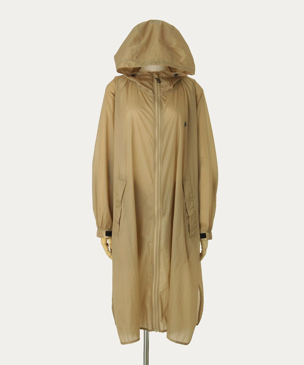 MOONBAT POLO RALPH LAUREN(ポロ ラルフローレン) ポロポニー レインコート ライトウェイト レインポンチョ  無地 フード 収納袋 レディース 