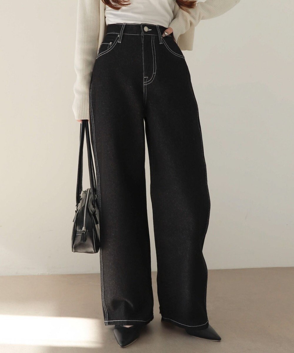 WEGO 【XS～Lサイズ展開/美脚】ストレートデニムパンツ 