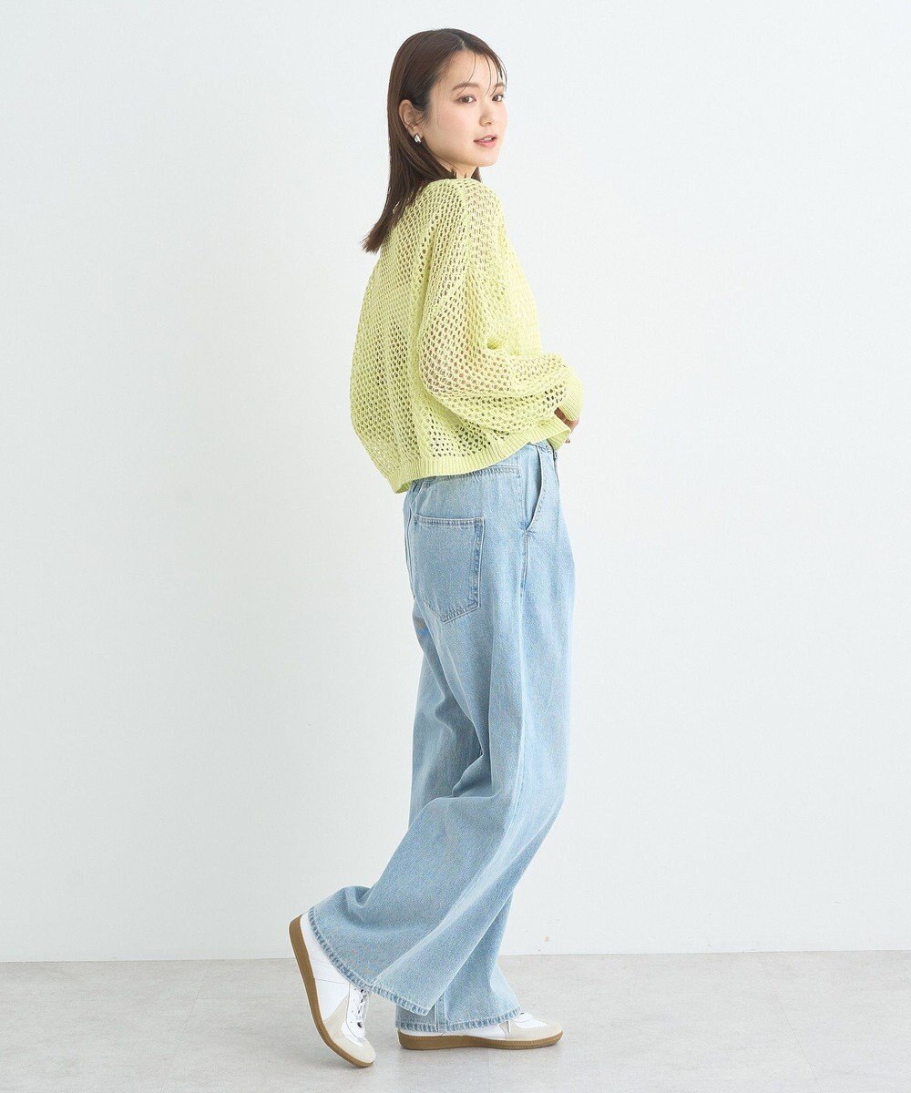 earth music&ecology スパンコールメッシュニットプルオーバー 