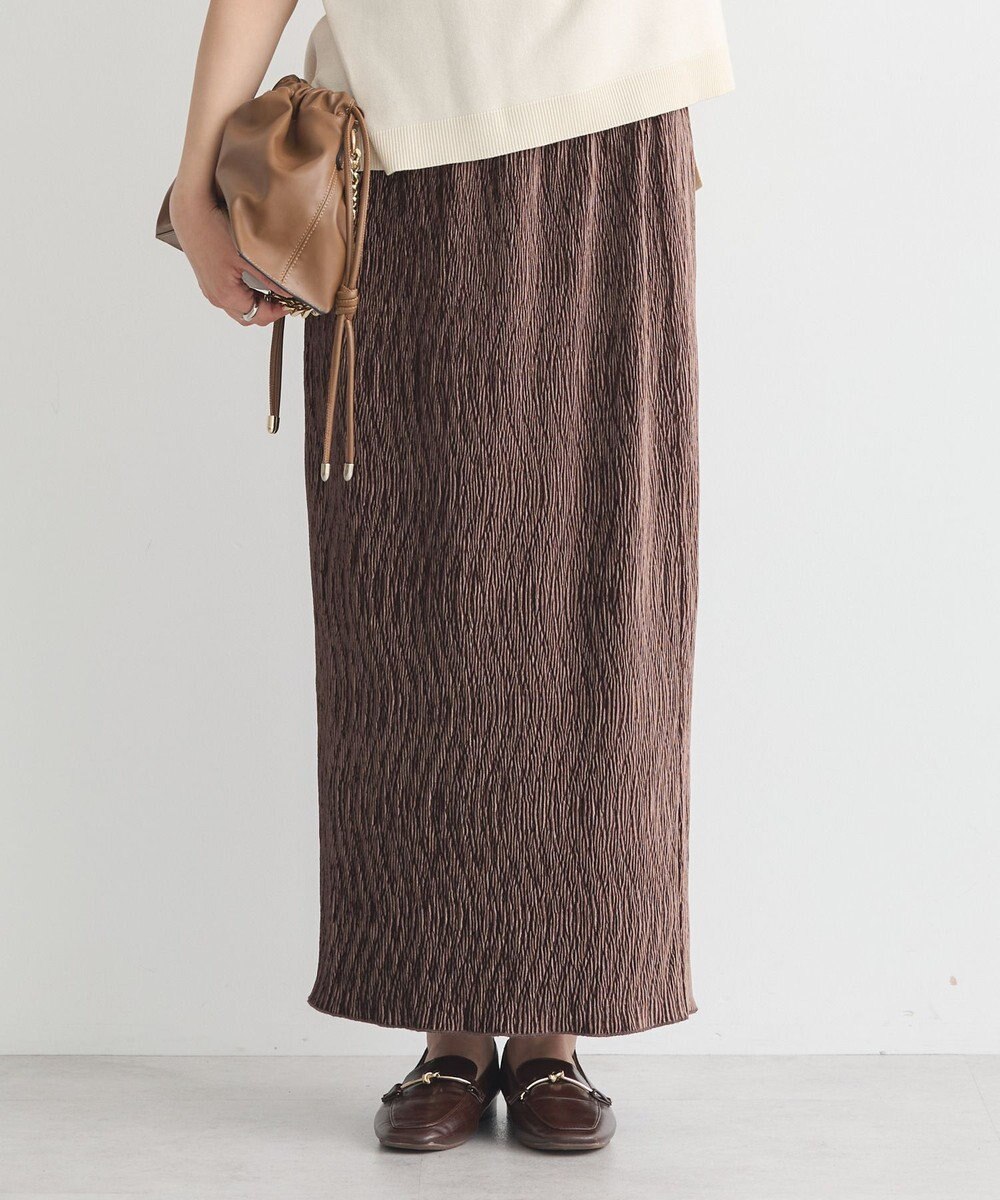 earth music&ecology シャイニーベロアスカート 