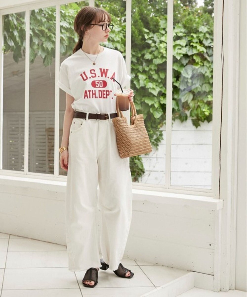 WEGO 【ANGIE VINTAGE】カレッジロゴプリントTee 