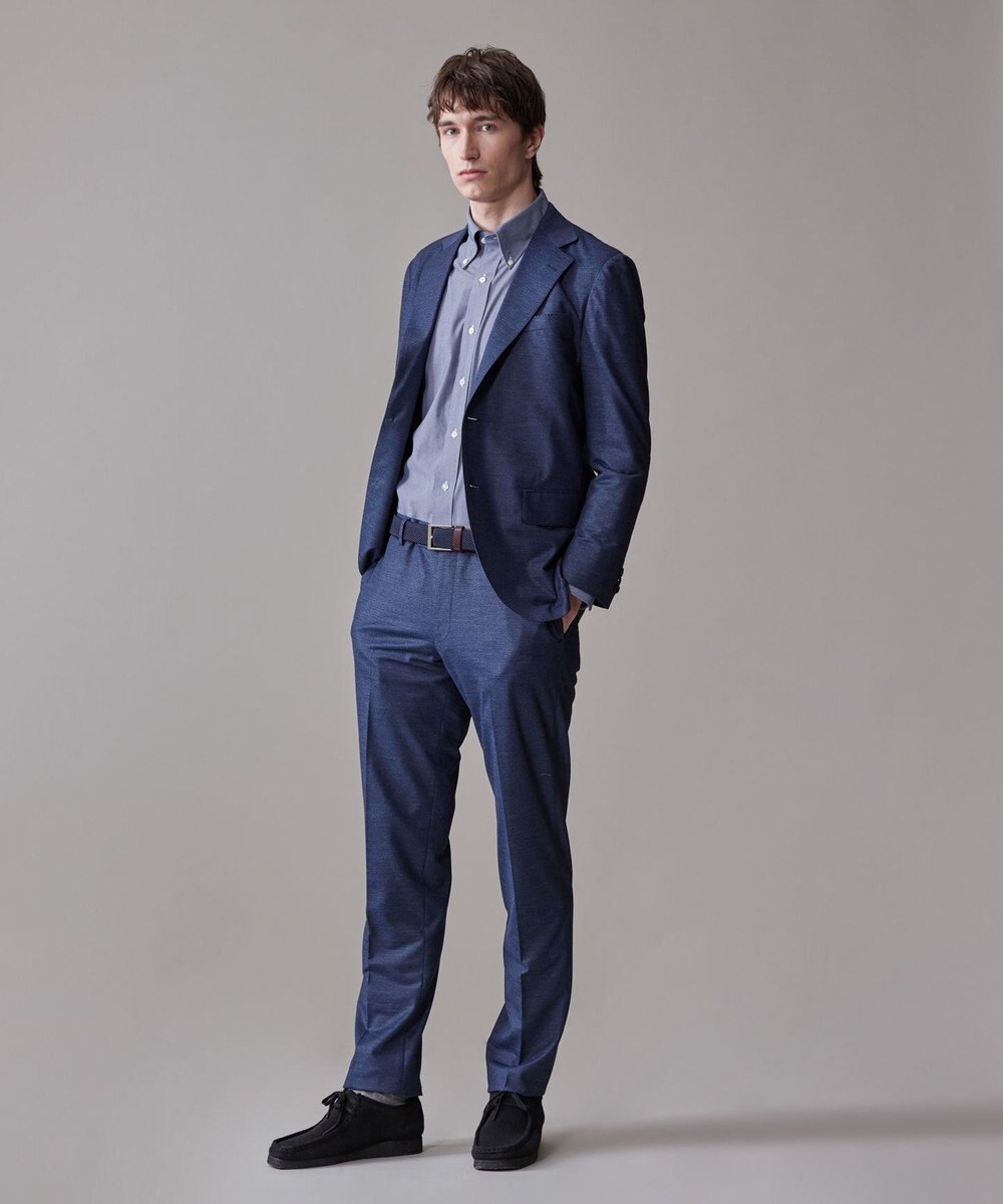 J.PRESS MEN プールに浮いているような快適な着心地【ストレッチ / 洗える / 吸水速乾/ 接触冷感】【J.PRESS-POOL WOOL】ジャージーセットアップ スラックス 