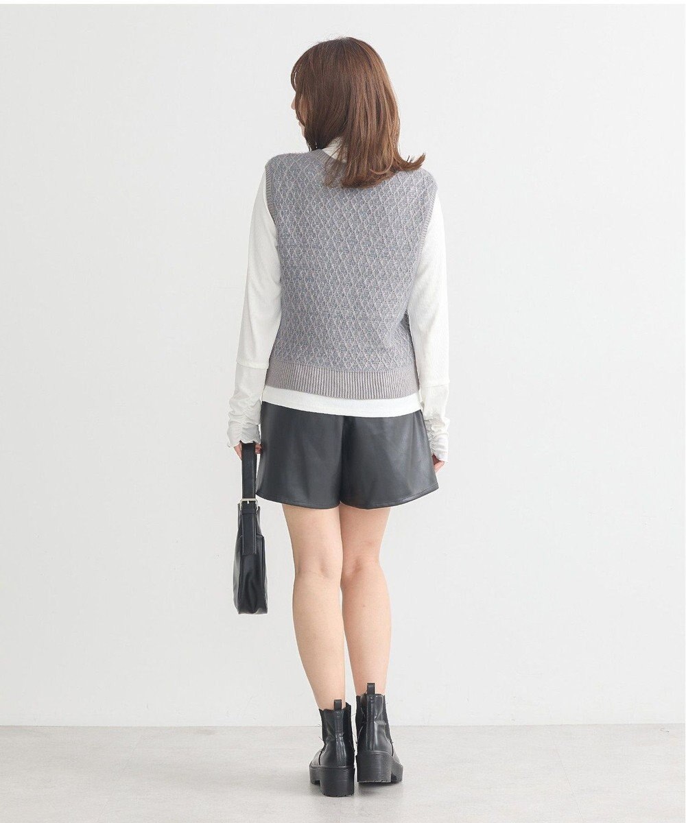 earth music&ecology ラメジャガードニットベスト 