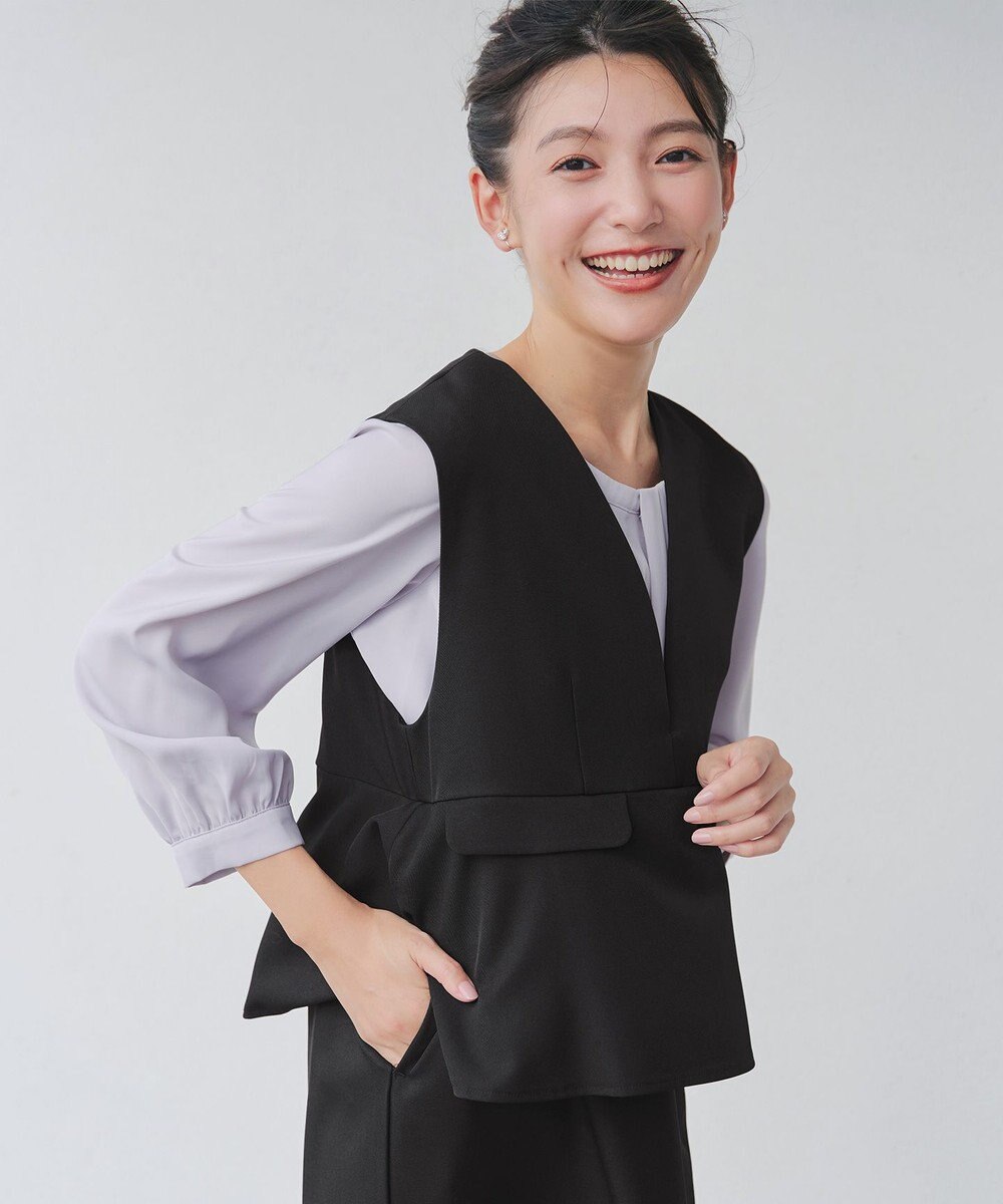 Tiaclasse 【安田美沙子さん着用】ペプラムジャンスカワンピース 