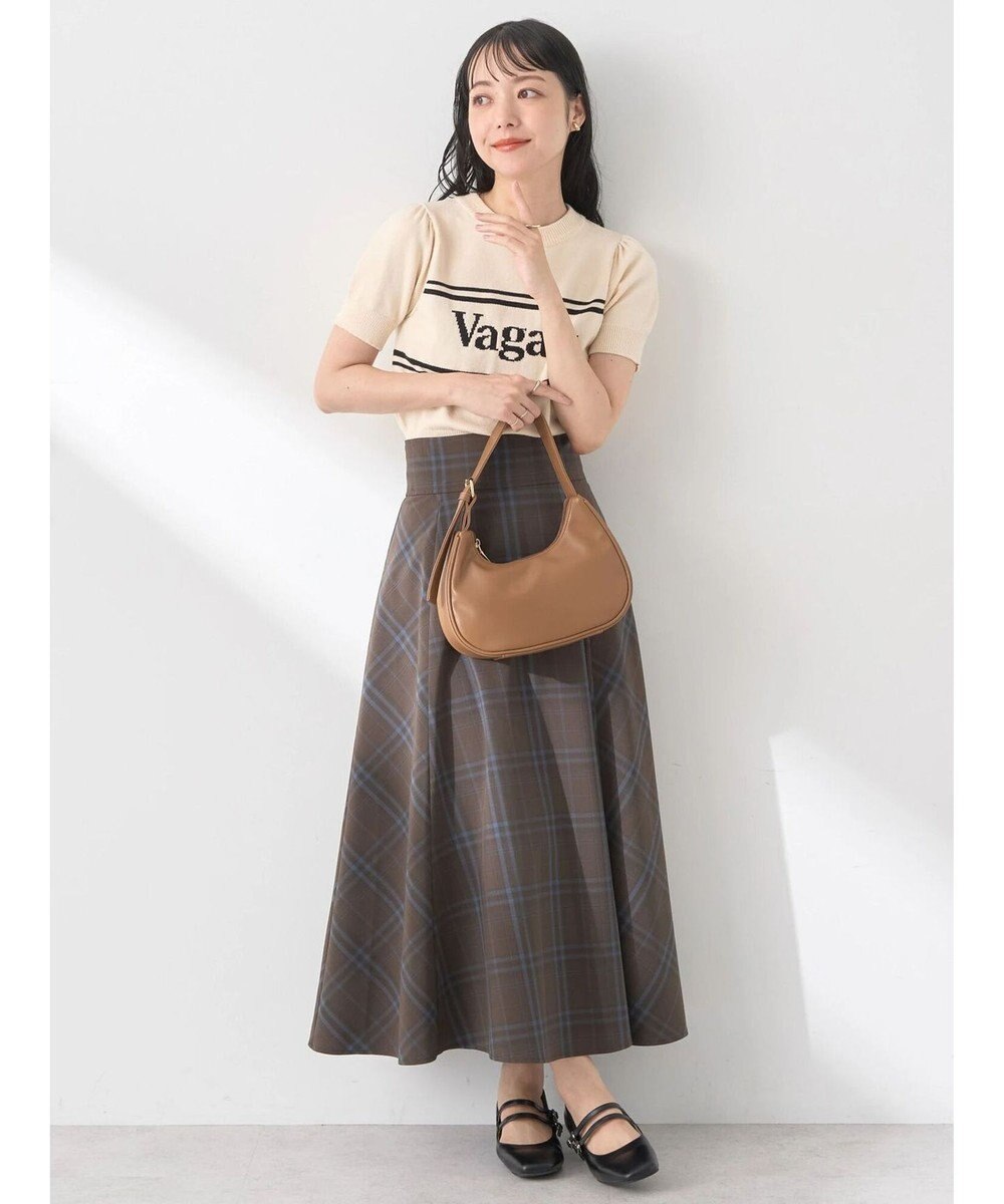 earth music&ecology バックレースアップチェックスカート 