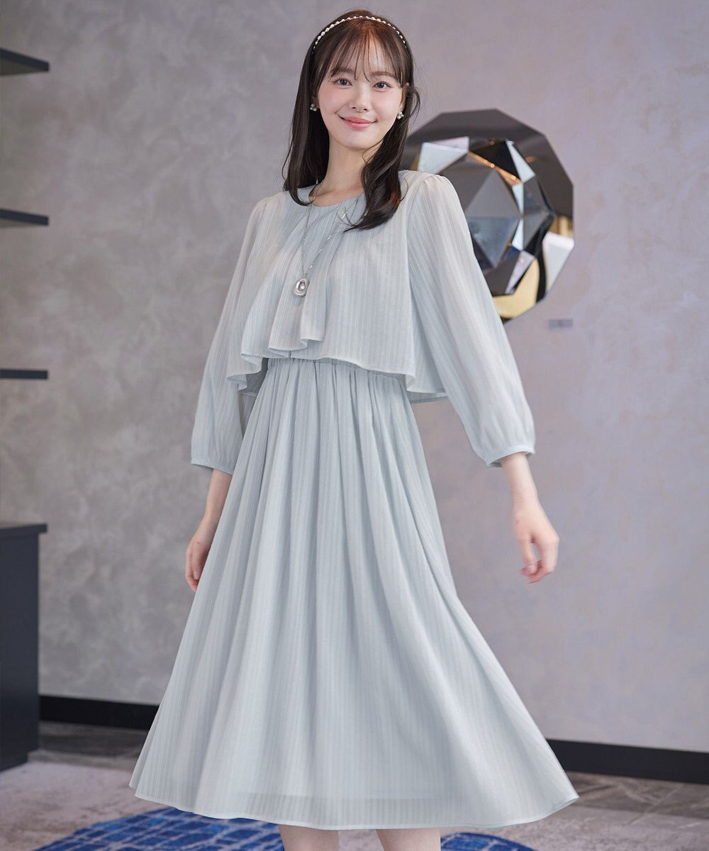 Tiaclasse 【新色追加】シフォンドレープワンピース 