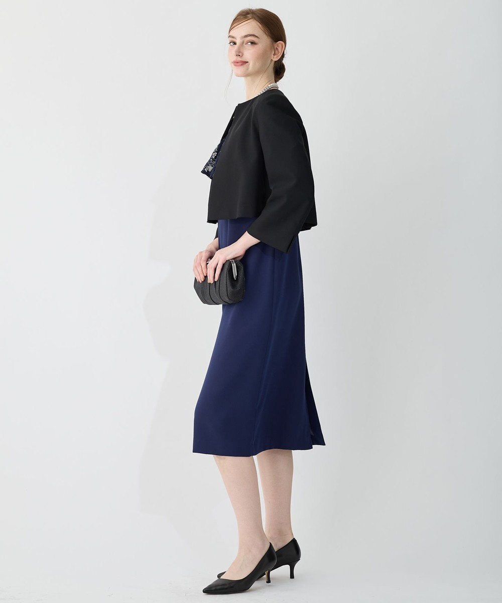 23区 【APPLAUDIR】スパンコールレース フリルコンビドレス 