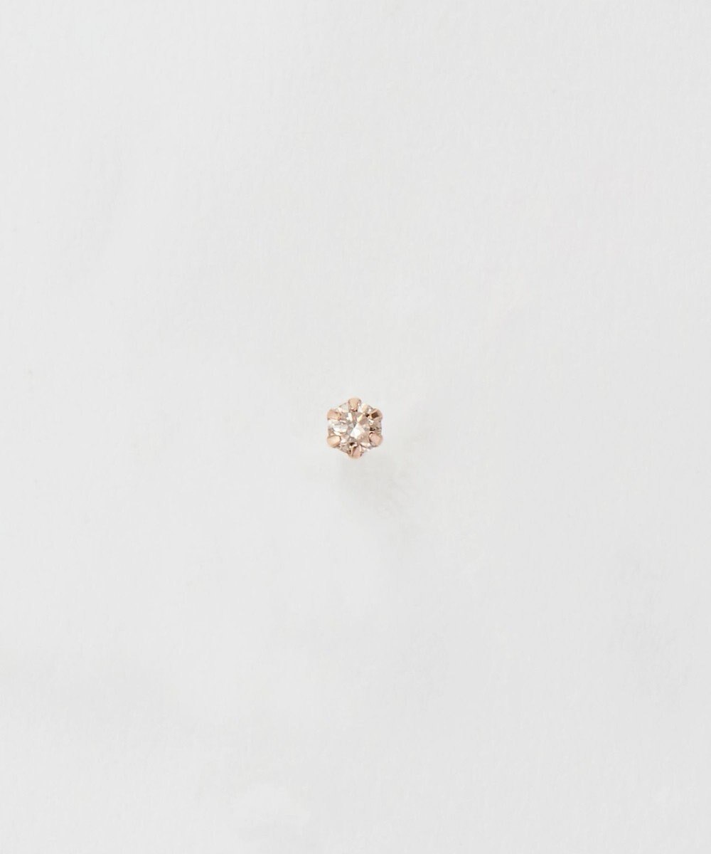 Phoebe 【K10】一粒ダイヤモンドピアス(片耳)　ローズゴールド 