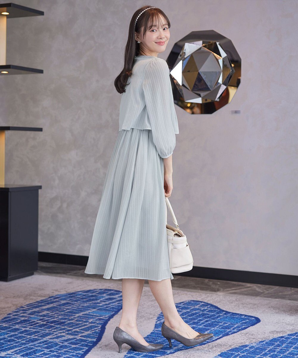 Tiaclasse 【新色追加】シフォンドレープワンピース 