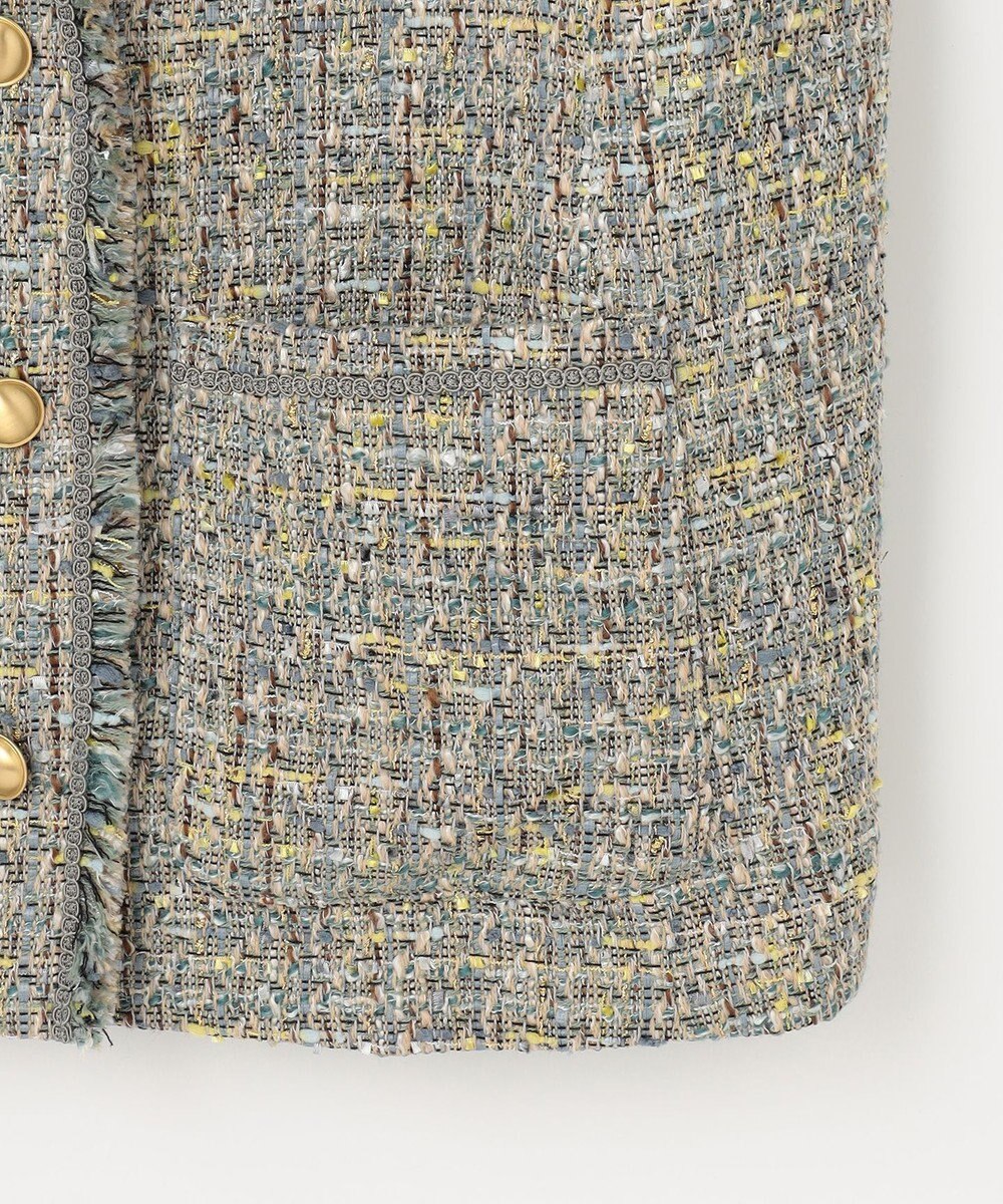 自由区 ラメノットファンシーツイード ジャケット 