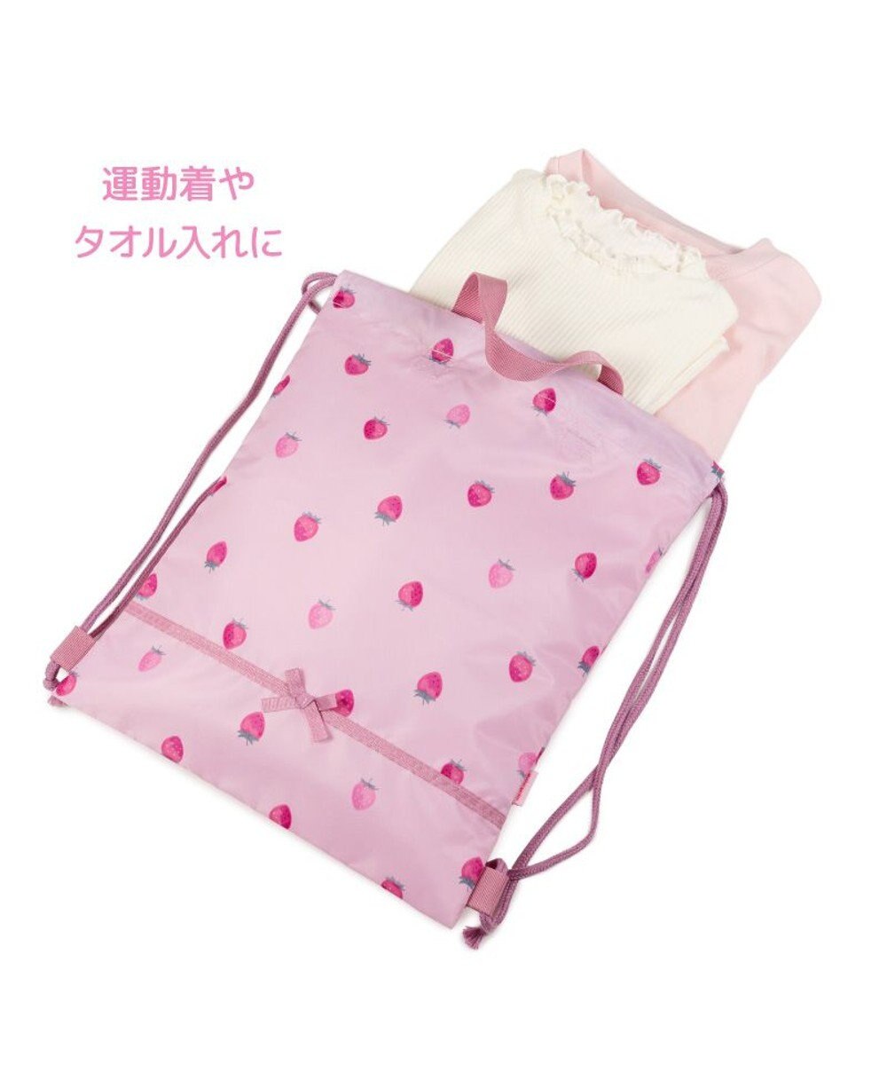 Mother garden マザーガーデン 野いちご お着替え巾着リュック 《レトロストロベリー柄》 