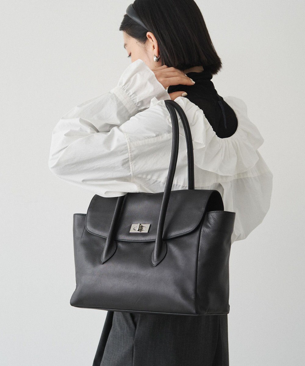 russet 《@__serako.r__企画》ソフトレザーフラップトートバッグ(CE-1678) 