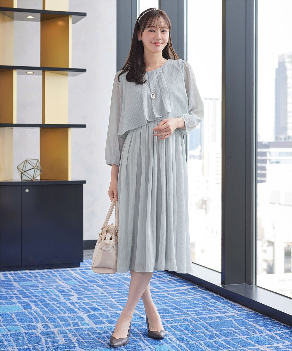 Tiaclasse 【新色追加】シフォンドレープワンピース 