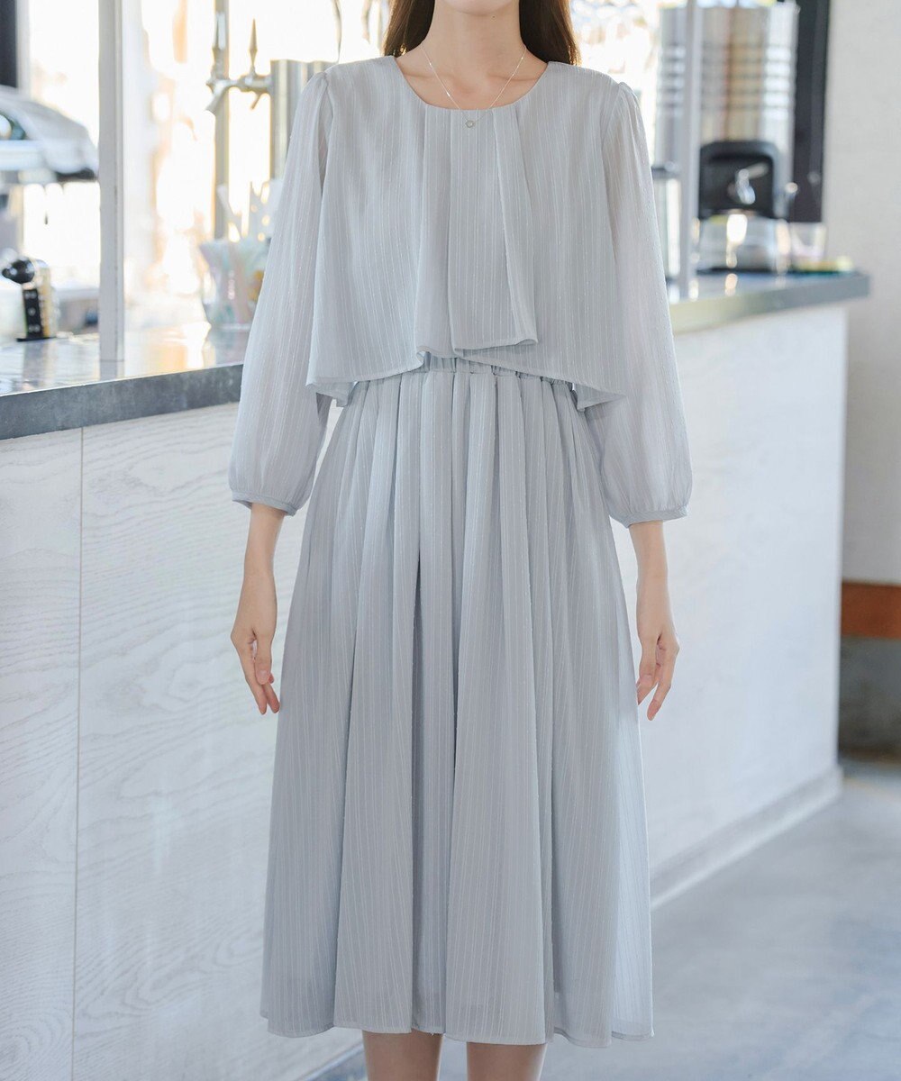 Tiaclasse 【新色追加】シフォンドレープワンピース 