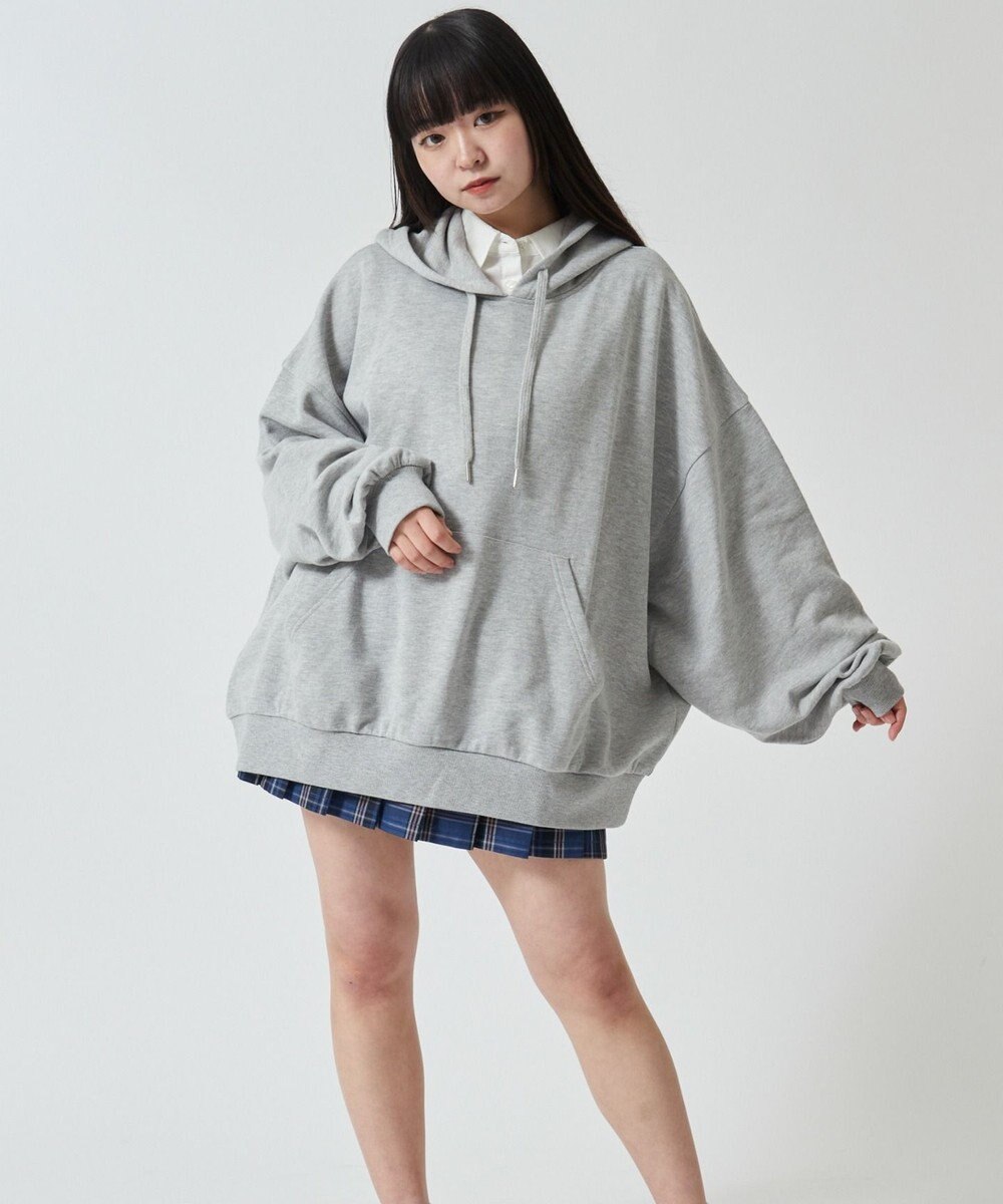 WEGO 【SCHOOLITEM】ルーズフィットプルパーカー 