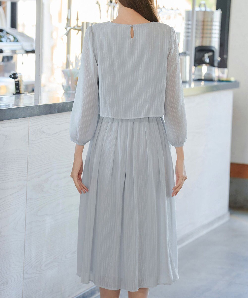 Tiaclasse 【新色追加】シフォンドレープワンピース 