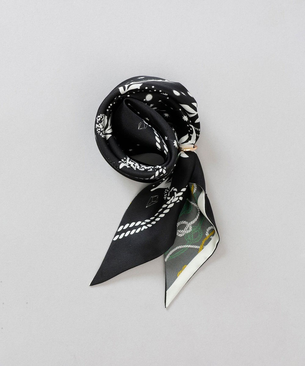 AURORA Beaurance （ビューランス）シルクツイル トライアングルスカーフ(リング付き) 