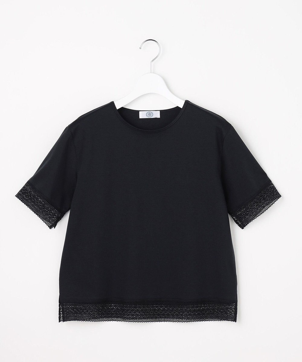 J.PRESS LADIES 【一枚で着映え】コットンスムース レース カットソー 