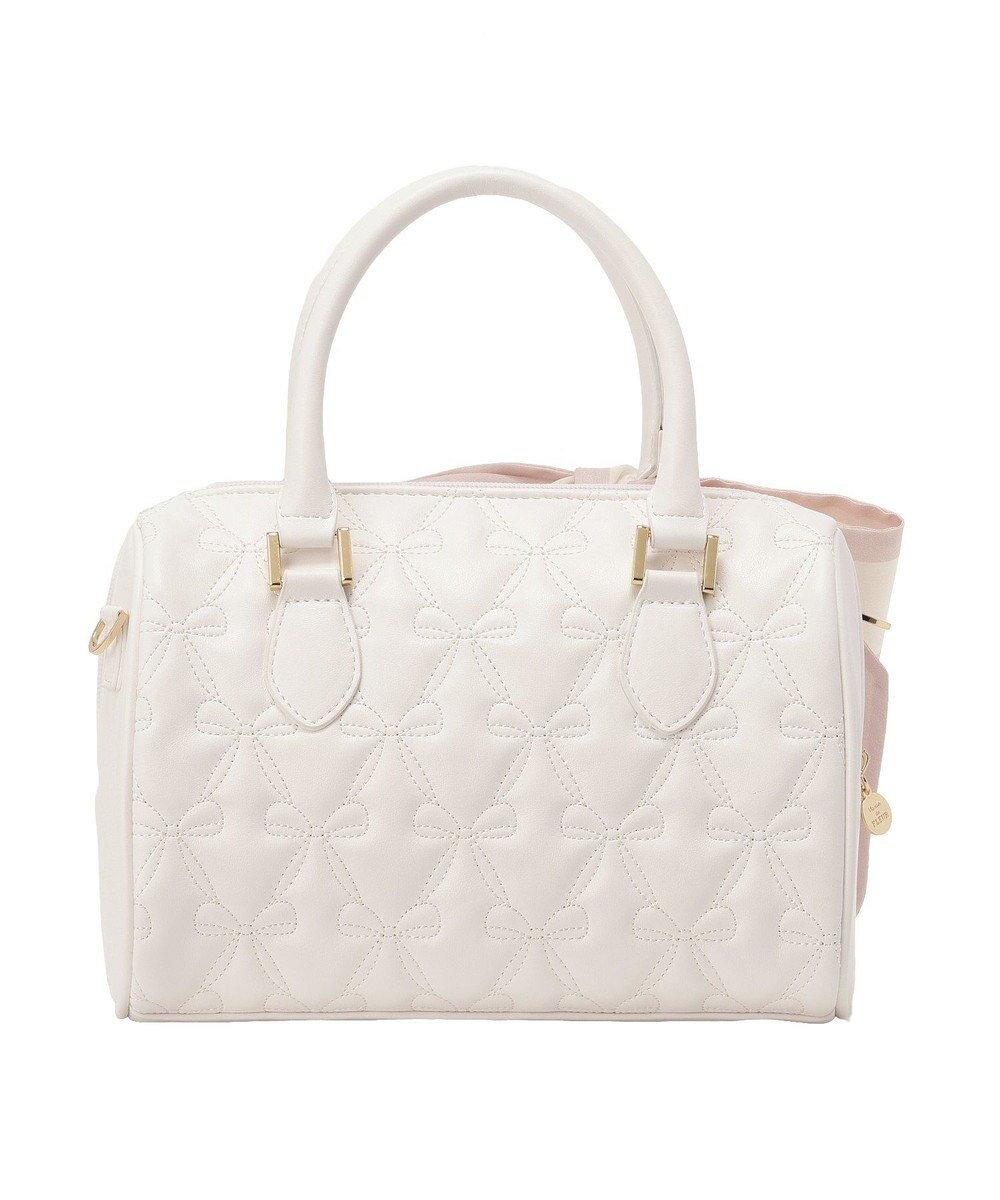 Maison de FLEUR スカーフ付きリボンキルティング2Wayボストン 