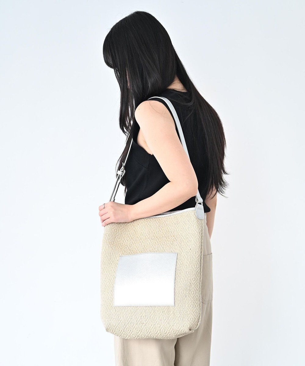 Hekhèr Le Style de Vie 【日本製 / A4サイズ対応 / 3WAY】ジュート×牛革 ショルダーバッグ large 