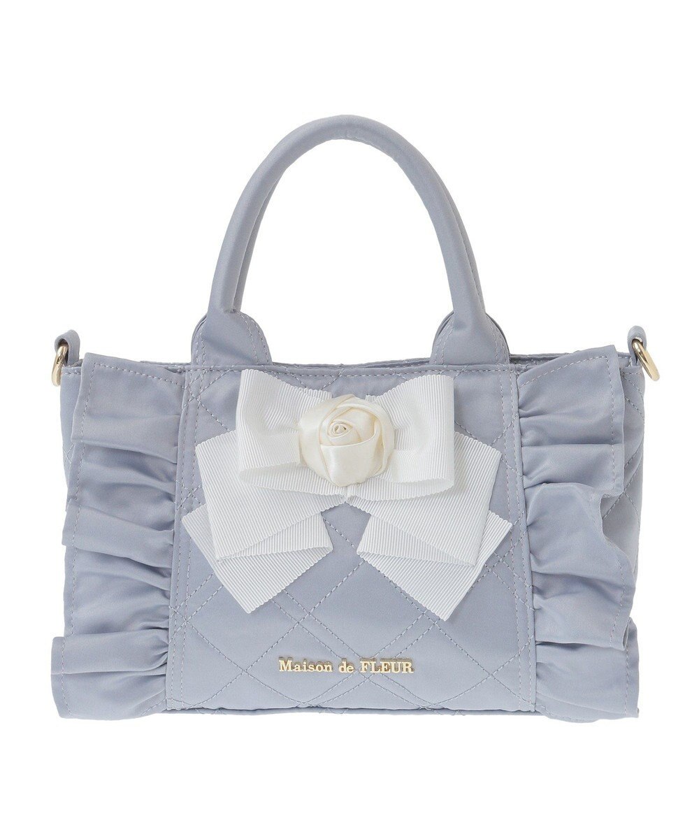 Maison de FLEUR ローズ2Wayキルティングミニトートバッグ 