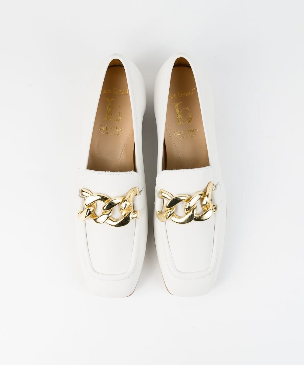 BONTRE 【LucaGrossi/ルカグロッシ】スクエアチェーンローファー/ H092M-US 