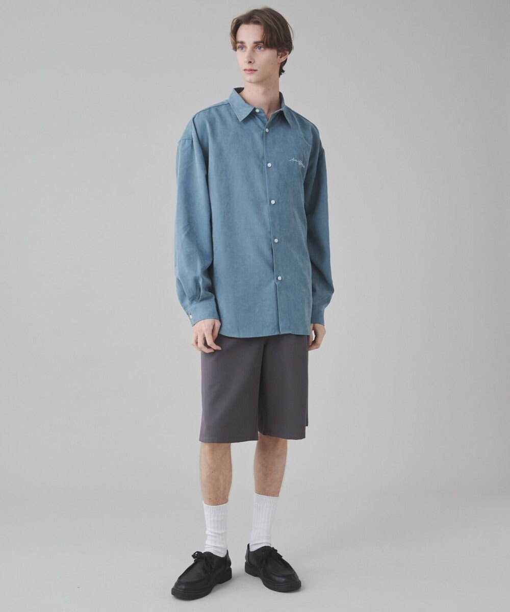 WEGO 【ユニセックス着用ITEM】フィブリルワンポイントBIGシャツ（長袖） 