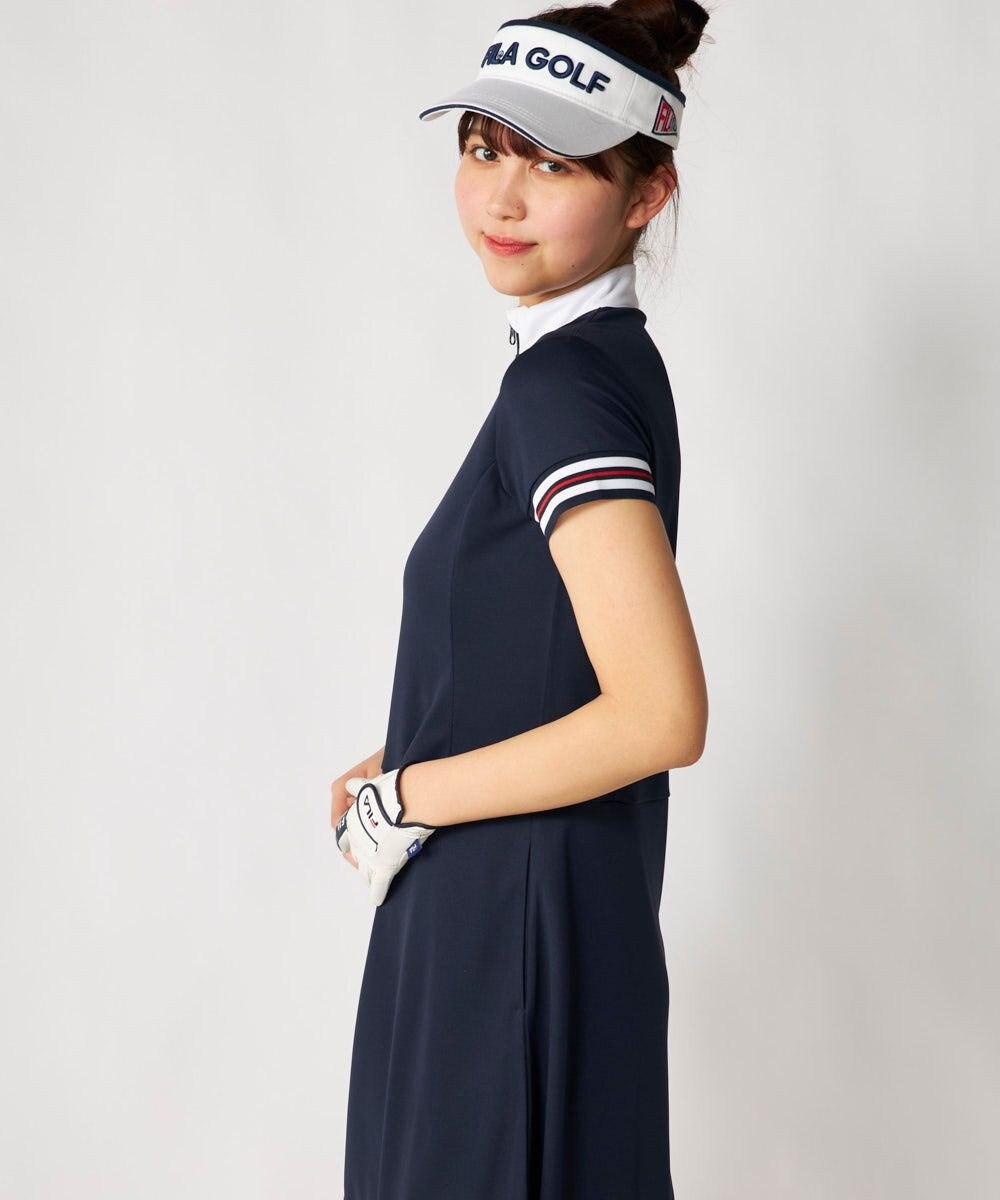 FILA GOLF／marie claire 【FILA GOLF】ハーフジッププリーツワンピース 