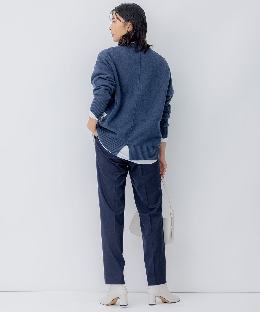 23区 L 【洗える】ウォームストレッチ テーパード パンツ 