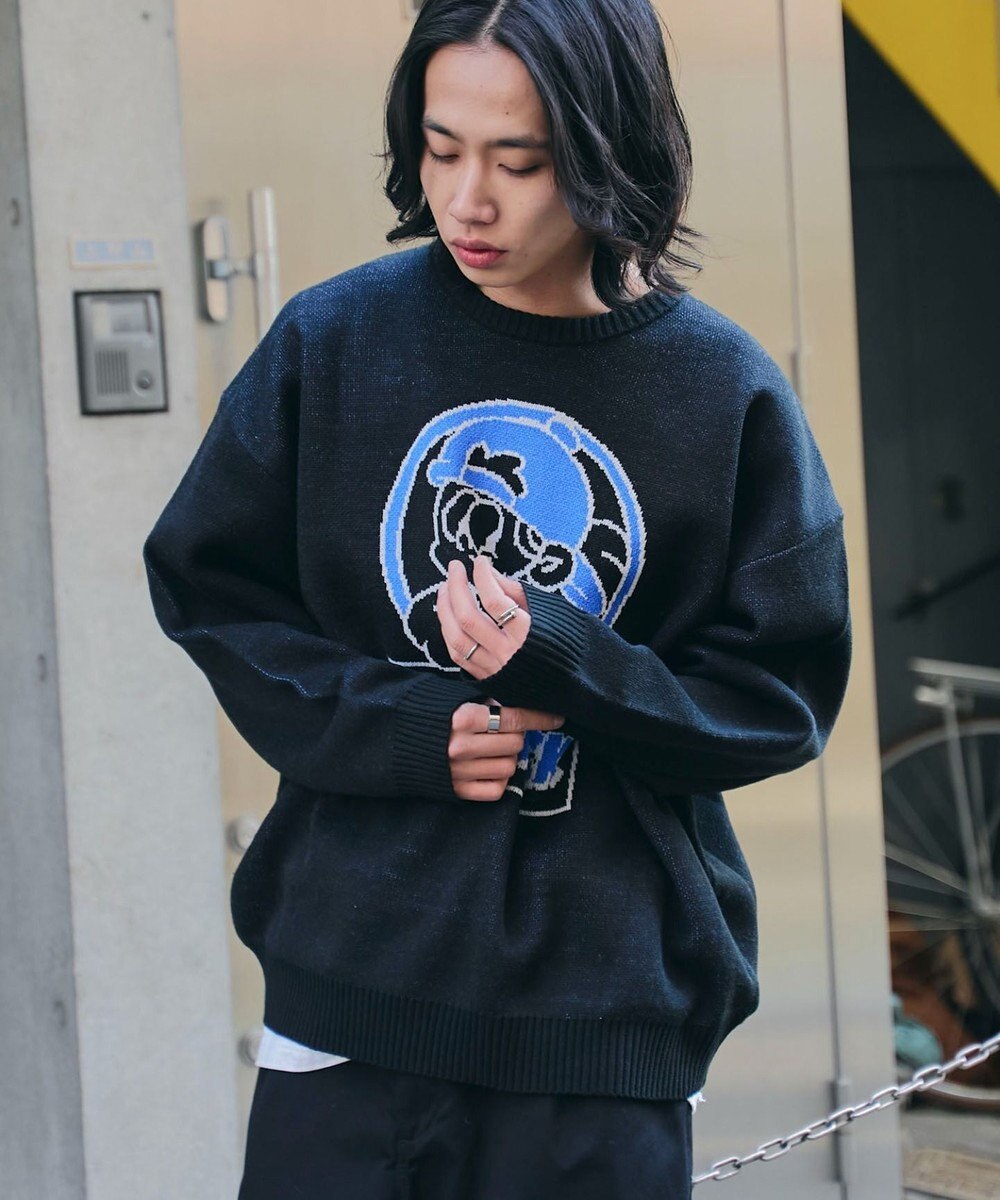 WEGO 【ユニセックス着用ITEM/MLサイズ展開】別注NEW　JACKジャガードニットプルオーバー 