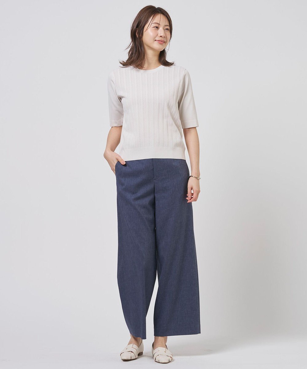 J.PRESS LADIES Rayon Elite Stretch クルーネック ニット 