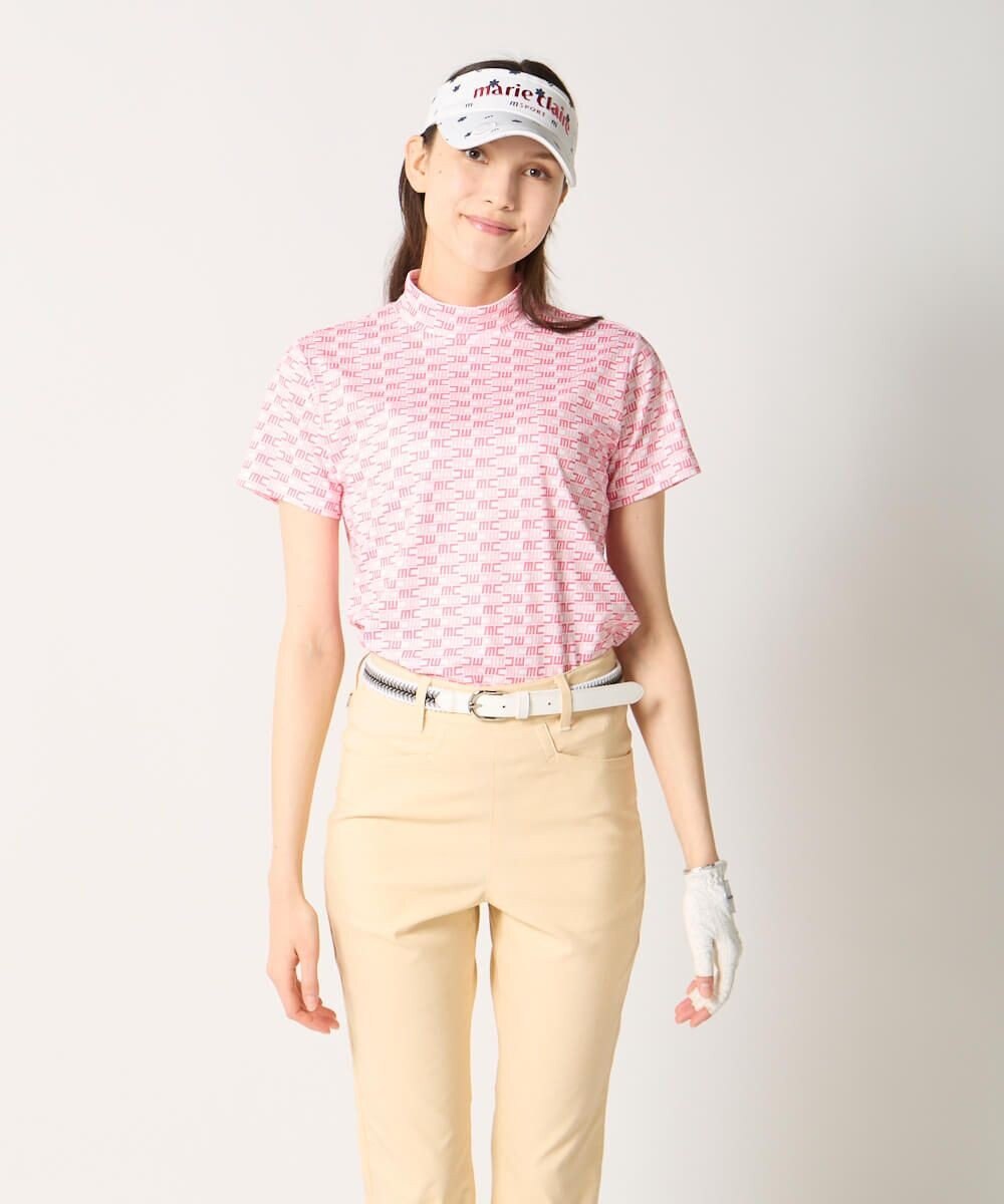 FILA GOLF／marie claire 【Marie claire sports】ロゴ柄モックネックシャツ 