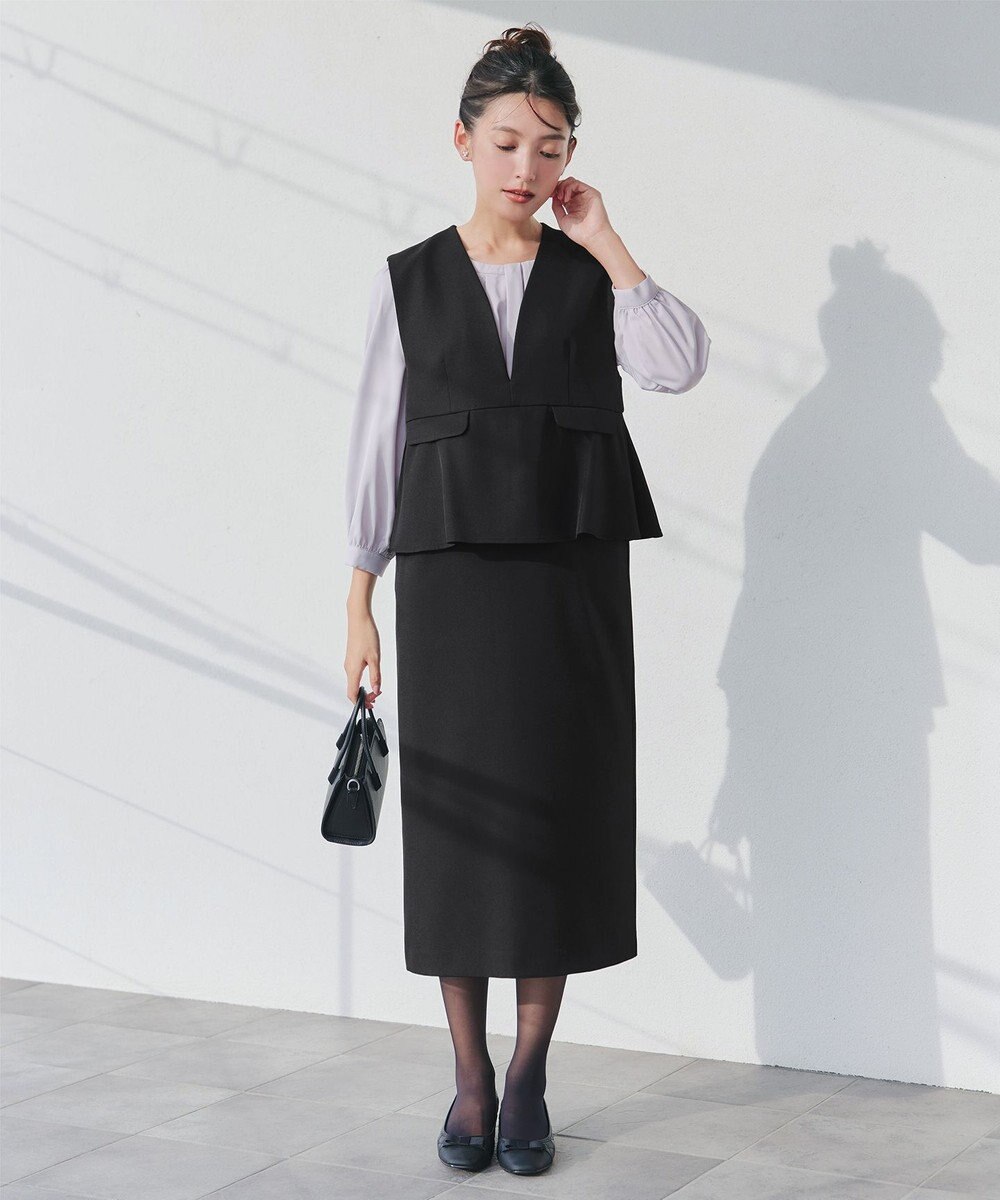 Tiaclasse 【安田美沙子さん着用】ペプラムジャンスカワンピース 