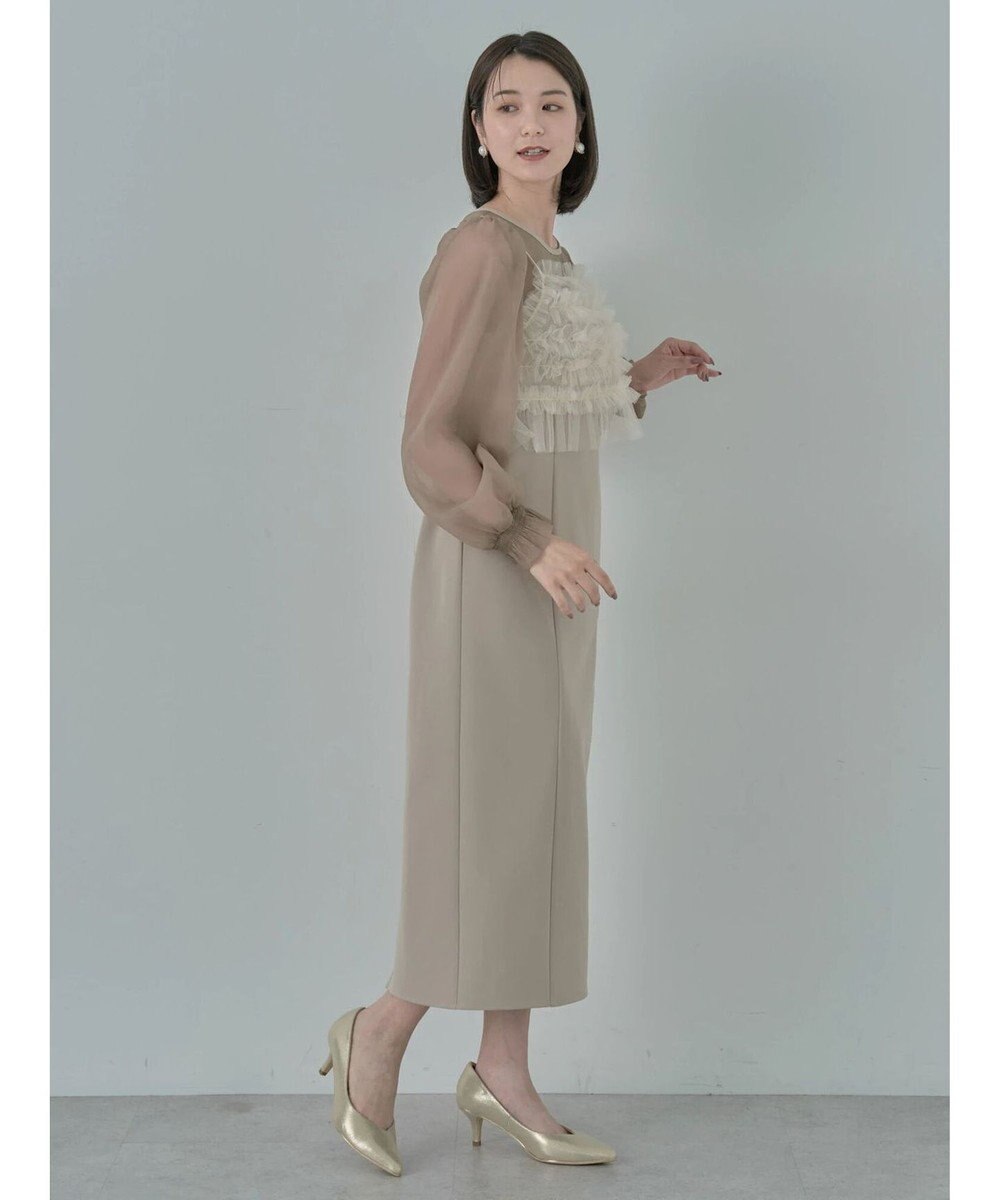 earth music&ecology ＳＥＴ２点チュールキャミ付きドッキングワンピース 