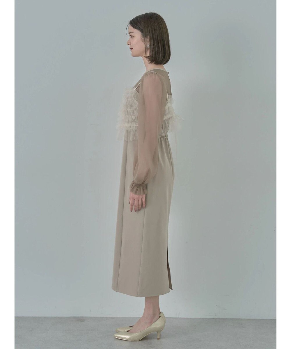 earth music&ecology ＳＥＴ２点チュールキャミ付きドッキングワンピース 