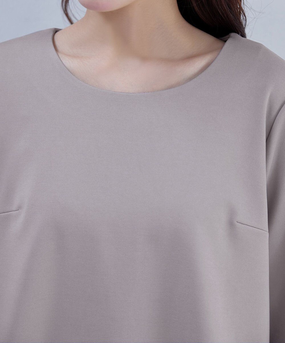 Tiaclasse 【洗える】リボン袖ポンチトップス 