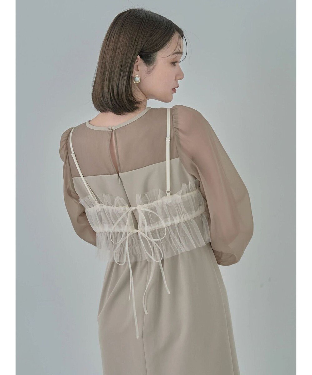 earth music&ecology ＳＥＴ２点チュールキャミ付きドッキングワンピース 