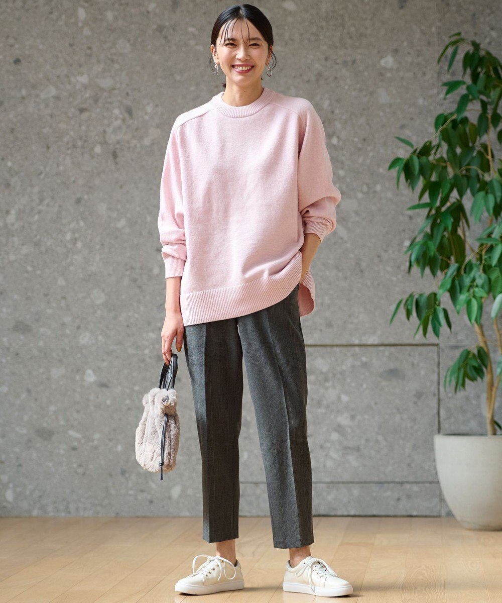 ANY 【ウエストゴム/ストレッチ/裏起毛】シークレットウォーム　テーパードパンツ 