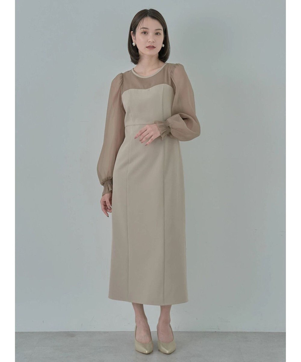 earth music&ecology ＳＥＴ２点チュールキャミ付きドッキングワンピース 