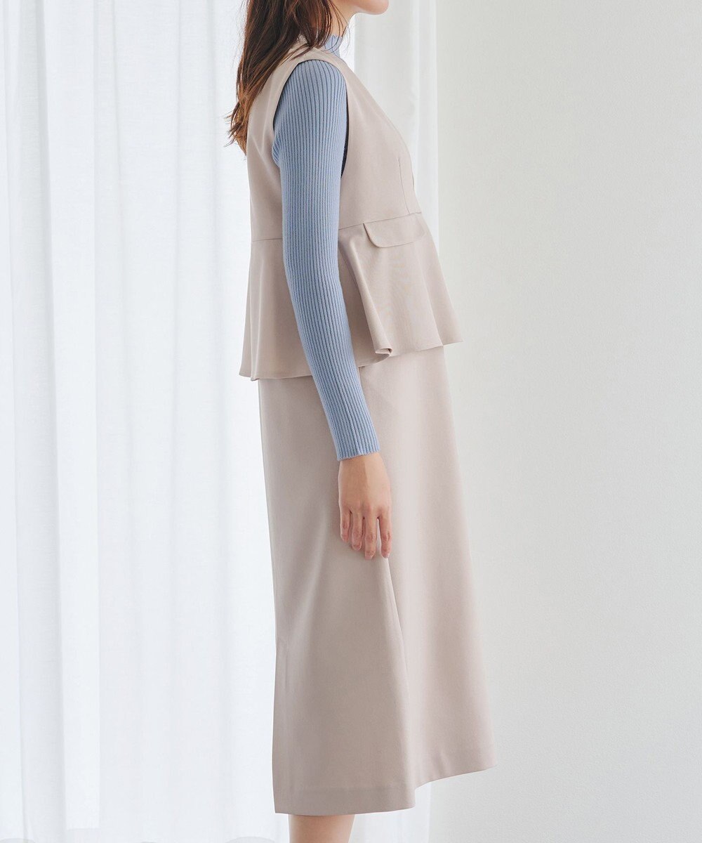 Tiaclasse 【安田美沙子さん着用】ペプラムジャンスカワンピース 