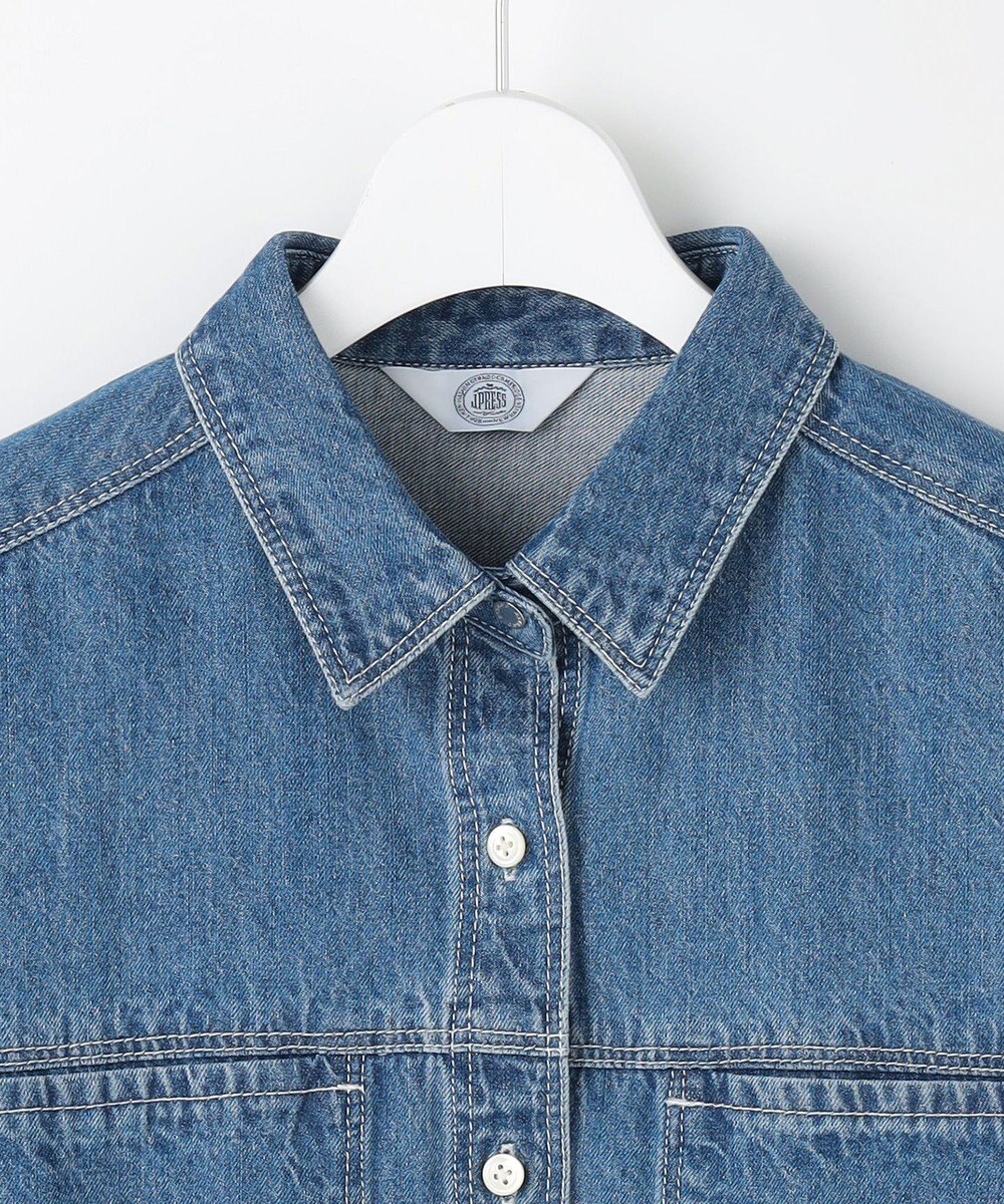 J.PRESS LADIES コットンリネン 7oz デニム シャツ 