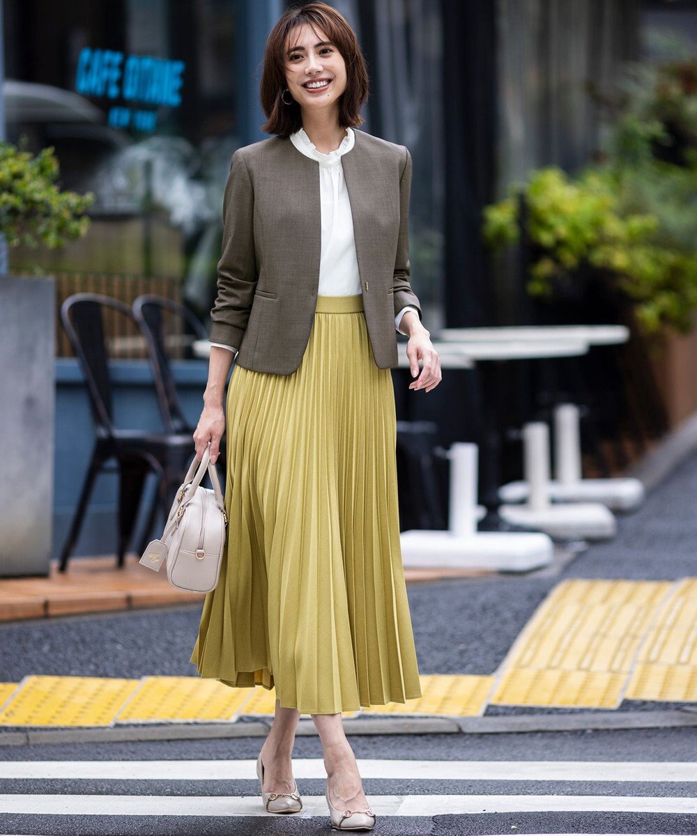 ANY SIS S 【WEB限定】ウーステッドエステル クルーネック ジャケット 