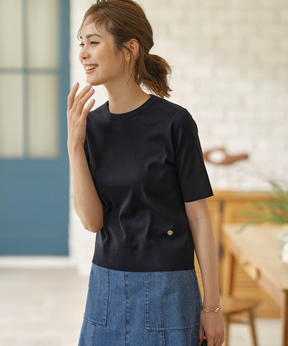 組曲 L 【WEB限定】セーターマシーン 半袖ニットTシャツ 