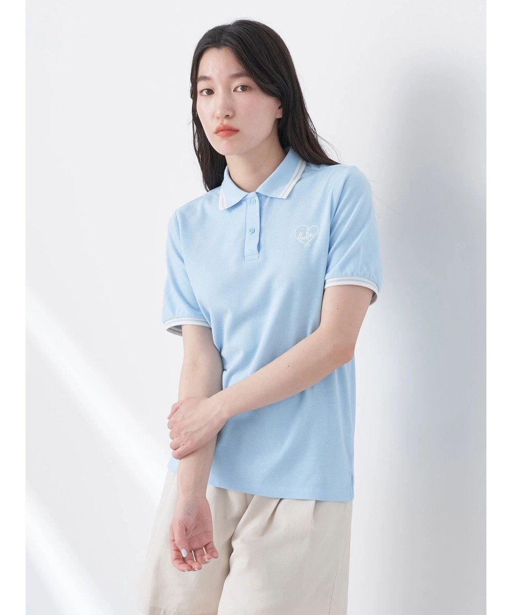 earth music&ecology ハートロゴ刺繍ポロ 