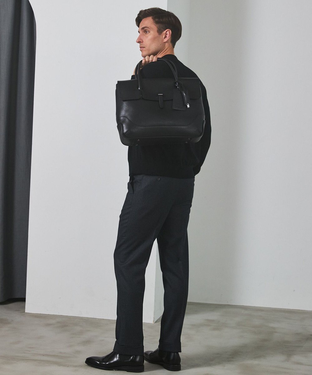 GOTAIRIKU 【保温性/ストレッチ/シワになりにくい】サキソニーストレッチパンツ（１タック） 