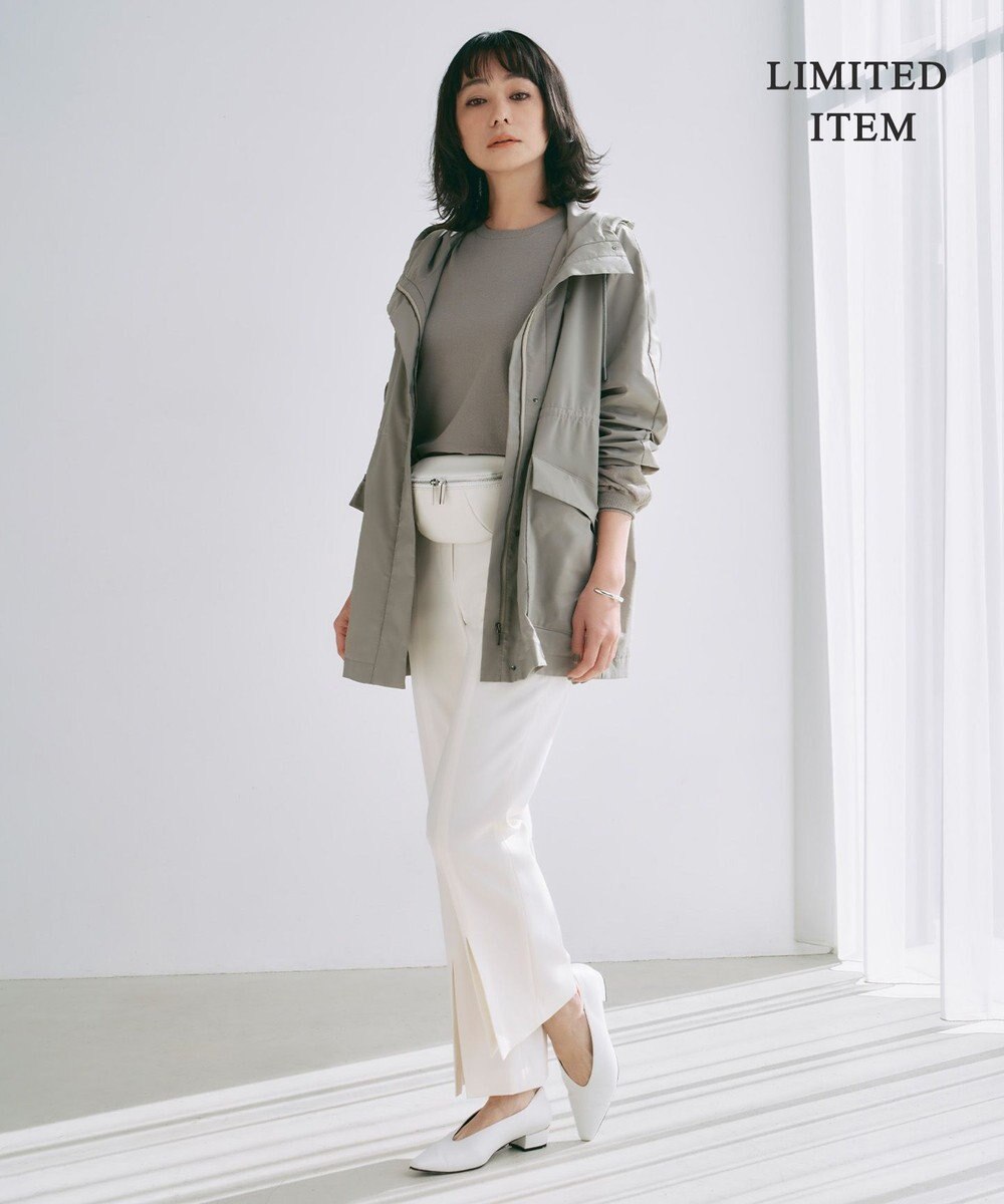 ICB 【WEB限定・洗える】キュプラハイパワーストレッチ セミフレアパンツ 