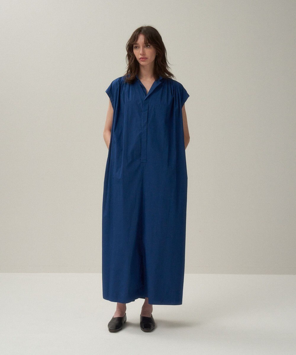 ATON NATURAL DYED COTTON LAWN | タックドレス 