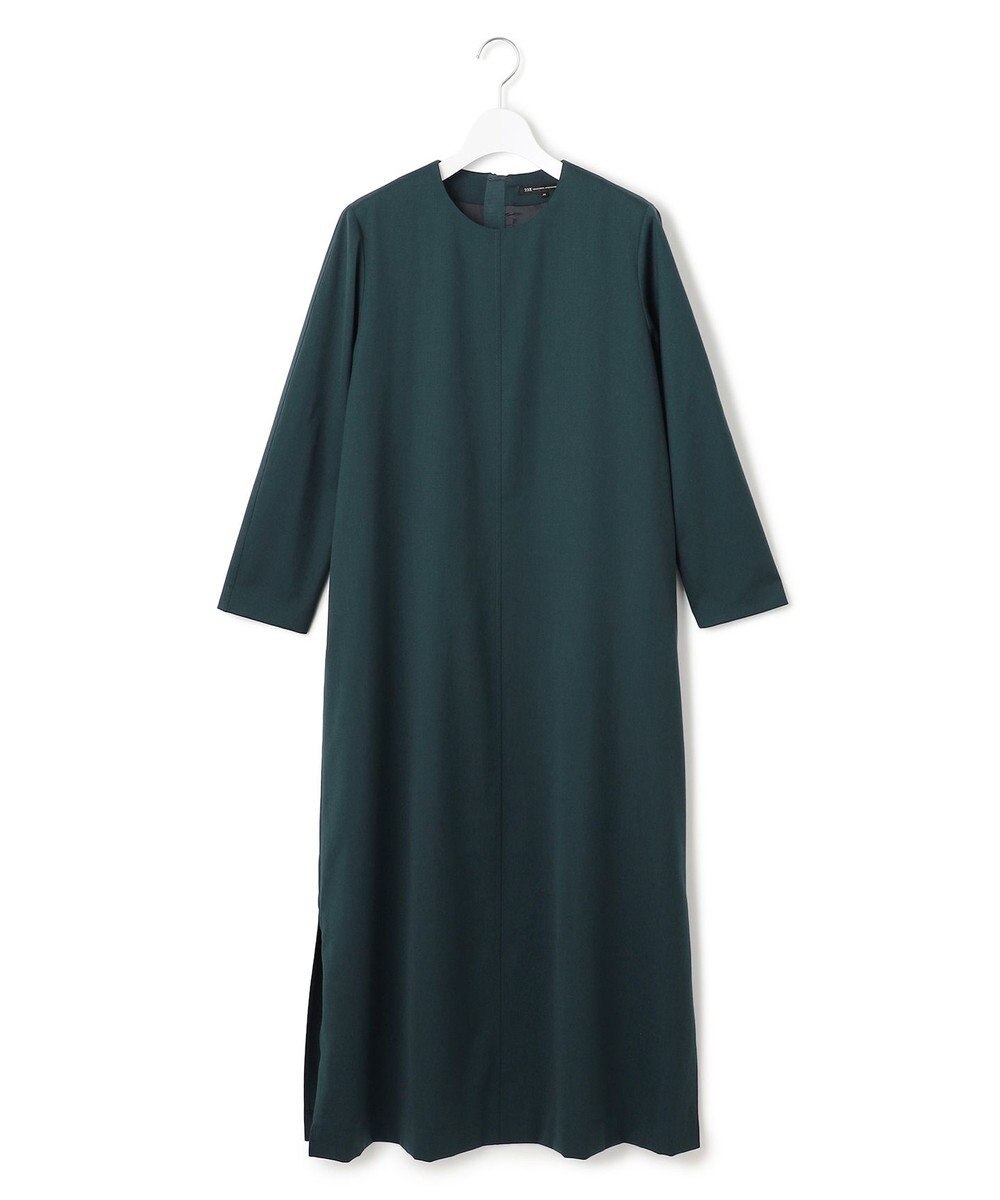 23区 L 【洗える】メリノウールサテン ワンピース 